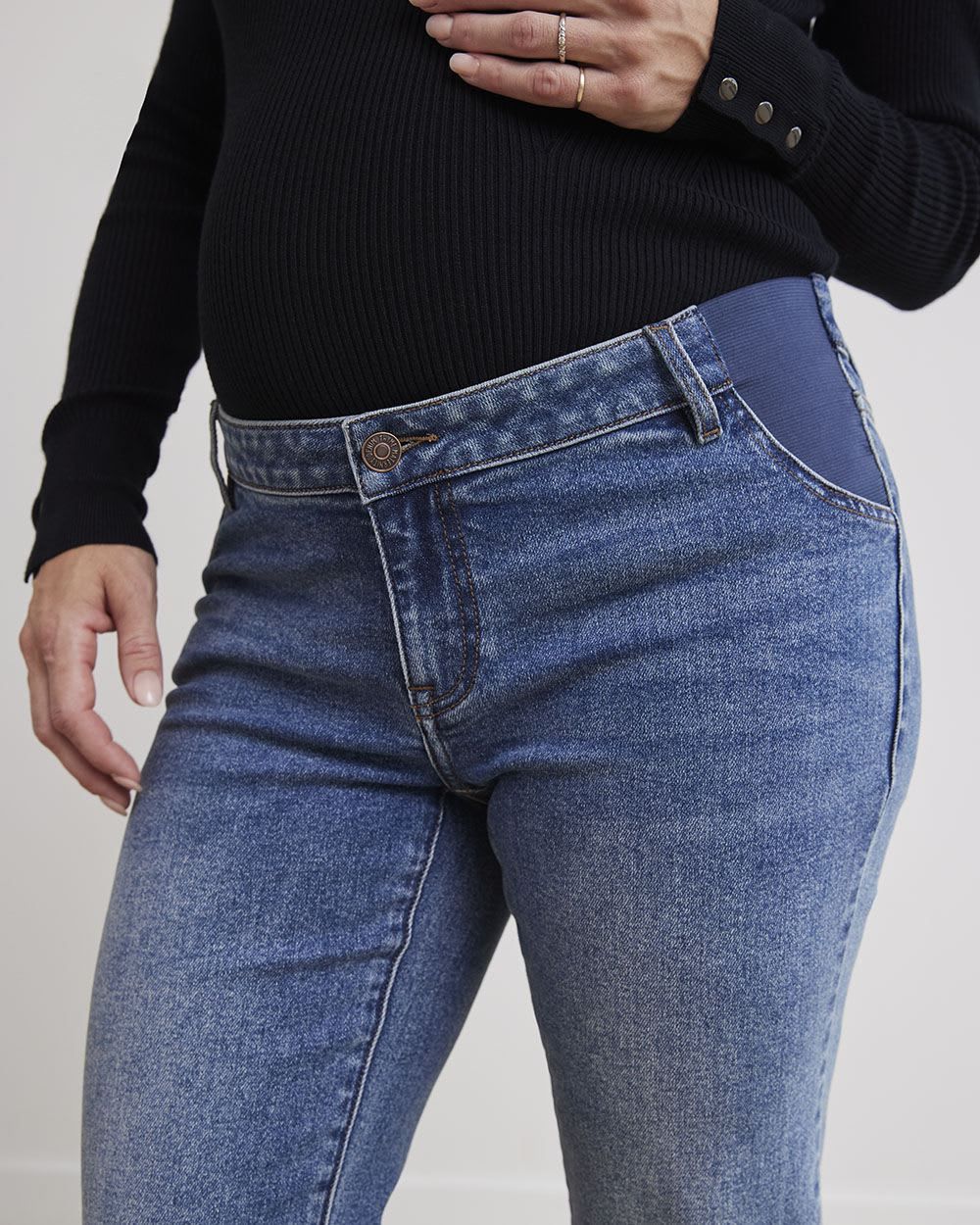 Vintage Wash Slim Ankle Leg Jeans - Thyme Maternity sold by RW&CO. product image thumbnail 4