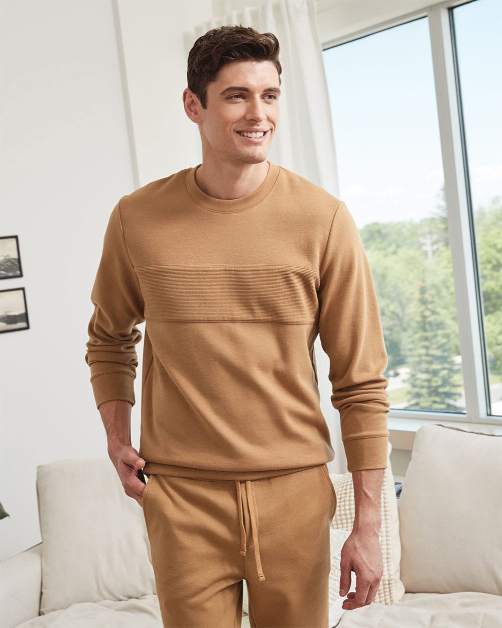 Crew Neck Sweater with Front Stitching | RW&CO. sold by RW&CO.