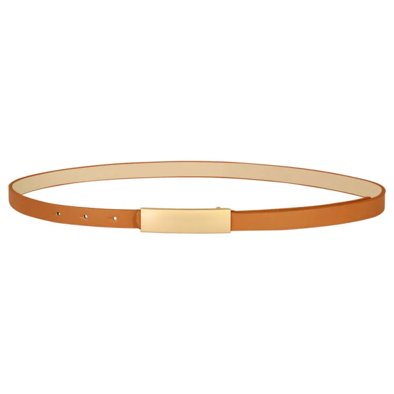Allegra K- PU Rectangle Metal Buckle Waist Belt sold by RW&CO.