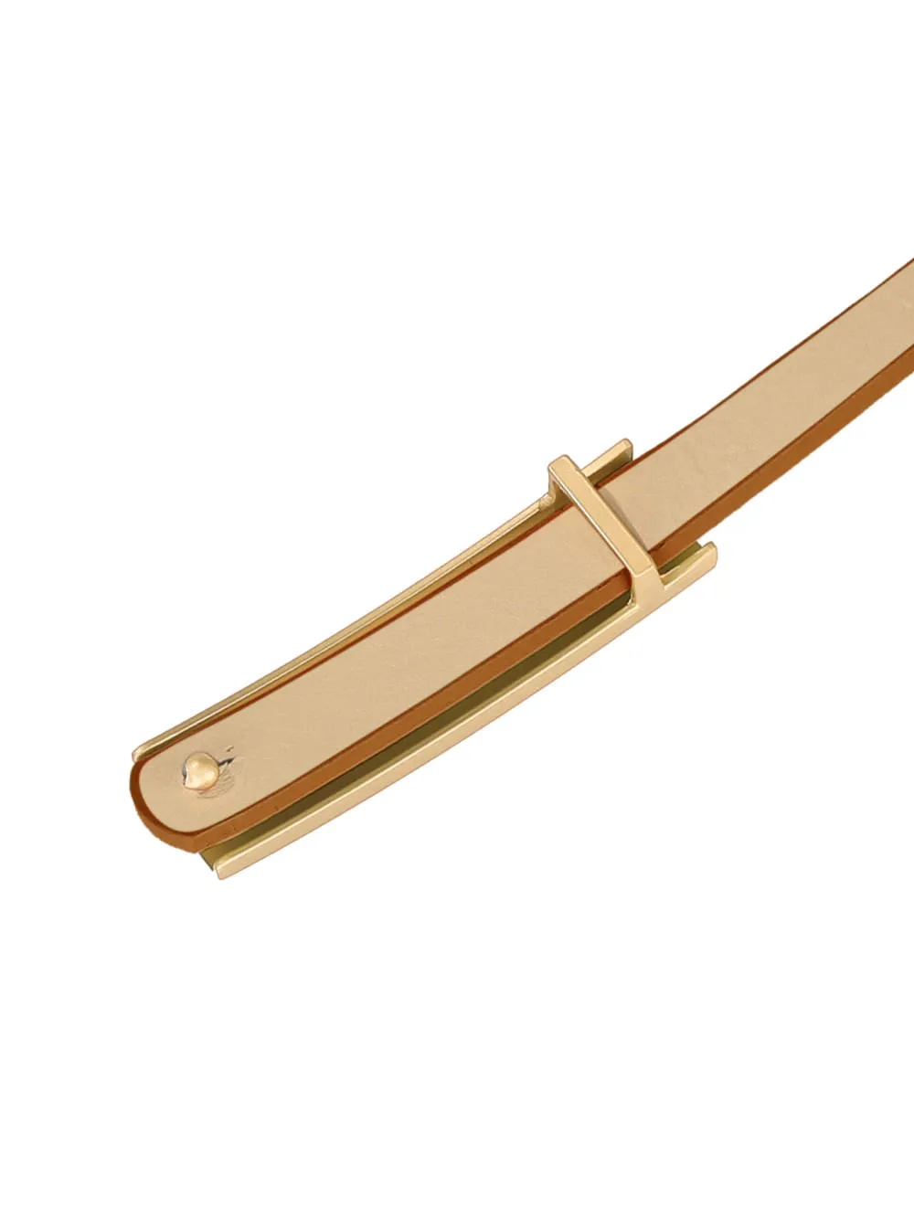 Allegra K- PU Rectangle Metal Buckle Waist Belt sold by RW&CO. product image thumbnail 3