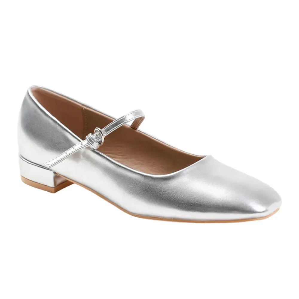Where's That From - Womens/Ladies Minsk PU Buckle Detail Wide Low Heel Ballet Shoes sold by RW&CO. product image thumbnail 2