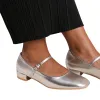Where's That From - Womens/Ladies Minsk PU Buckle Detail Wide Low Heel Ballet Shoes sold by RW&CO.