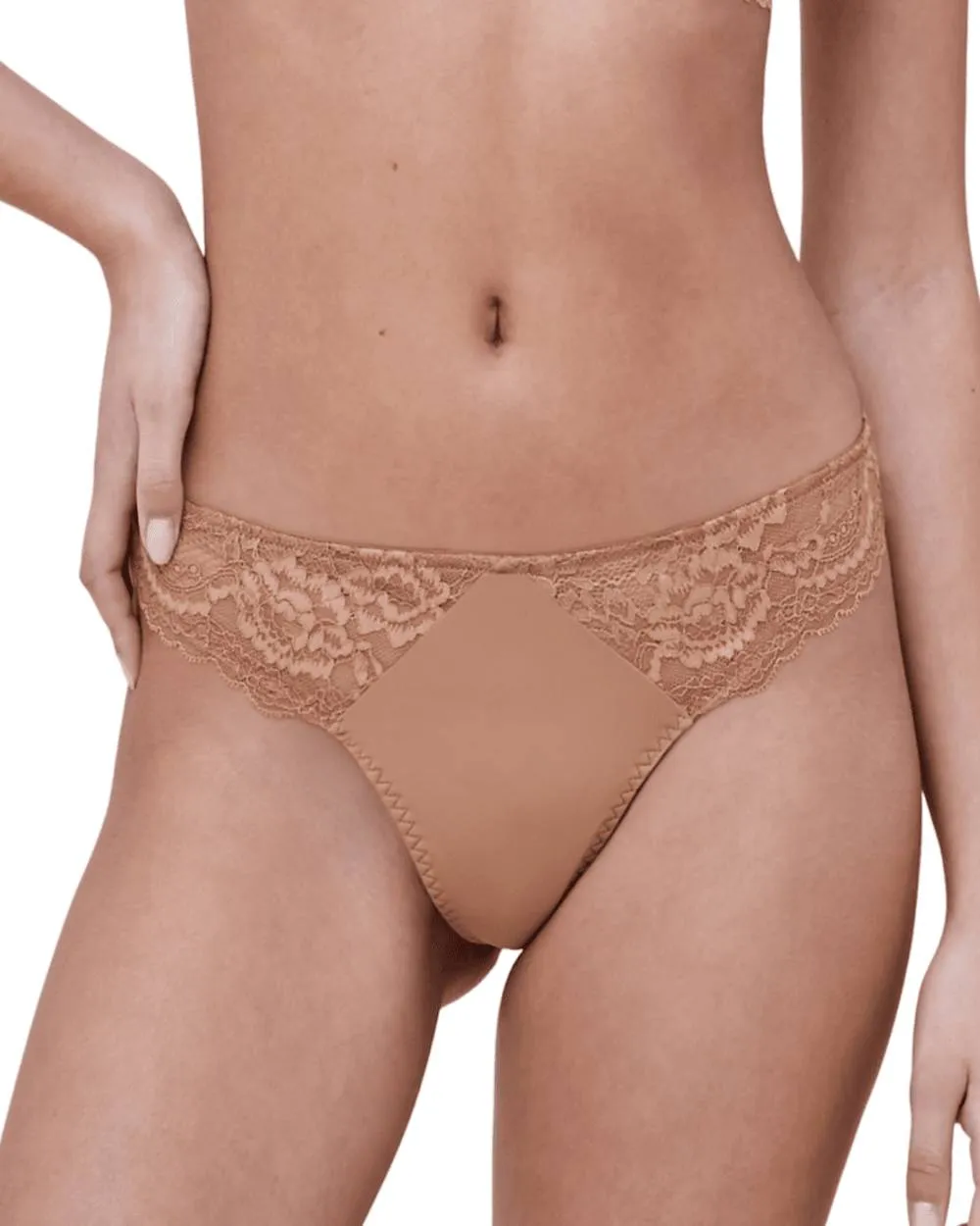 Skarlett Blue - Minx Lace Trim Thong sold by RW&CO.