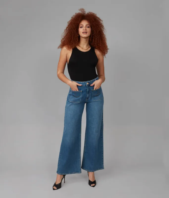 Lola Jeans MILAN-RCB High Rise Wide Leg Jeans sold by RW&CO.