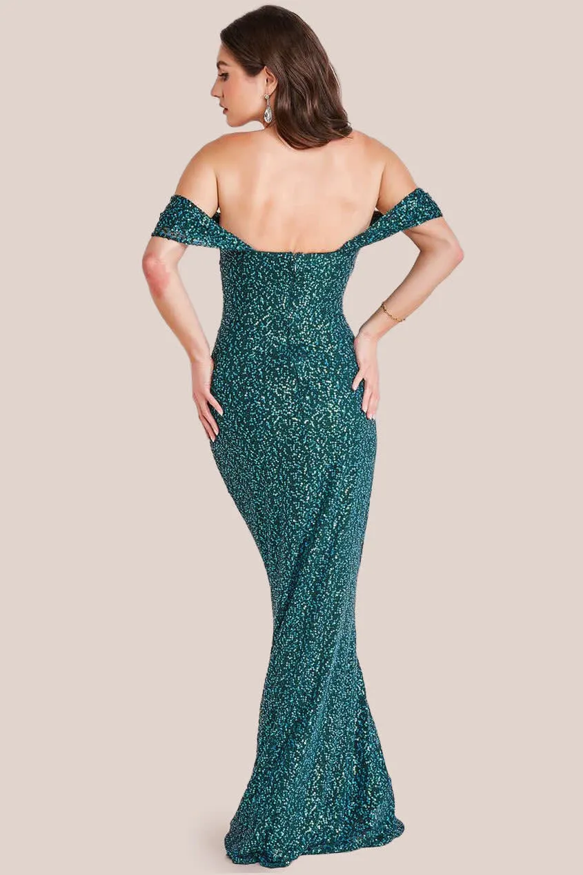 Goddiva - Off The Shoulder Sequin Wing Maxi sold by RW&CO. product image thumbnail 2