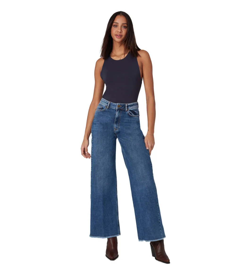 Lola Jeans MILAN-DIS High Rise Wide Leg Jeans sold by RW&CO. product image thumbnail 2