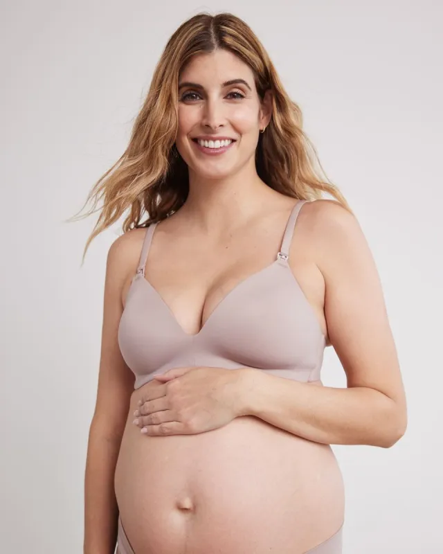 Microfiber Full-Coverage Nursing Bra - Thyme Maternity sold by RW&CO.