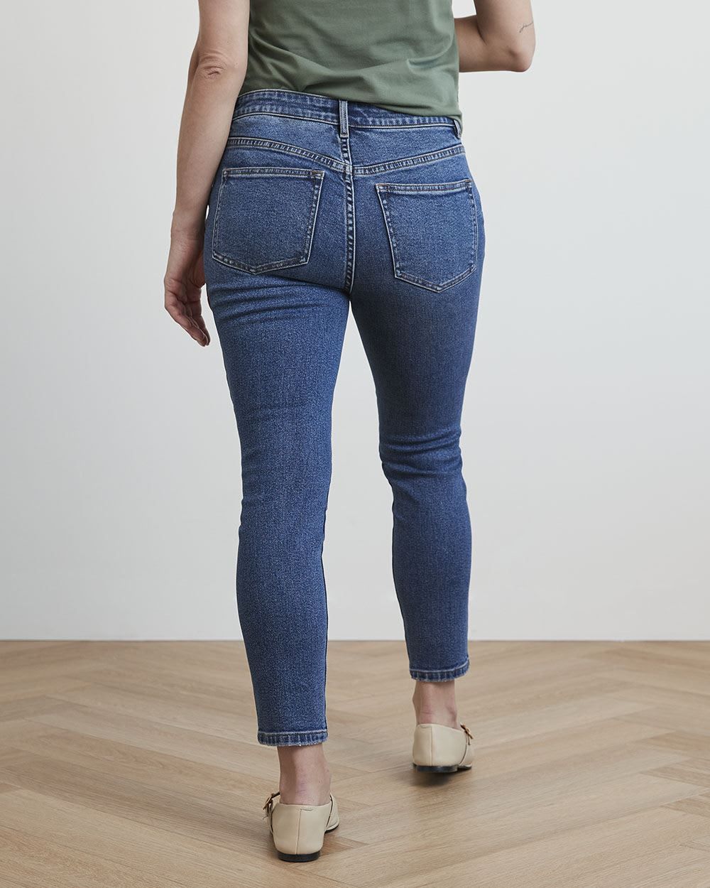 Medium Wash Skinny Ankle Leg Jeans - Thyme Maternity sold by RW&CO. product image thumbnail 3