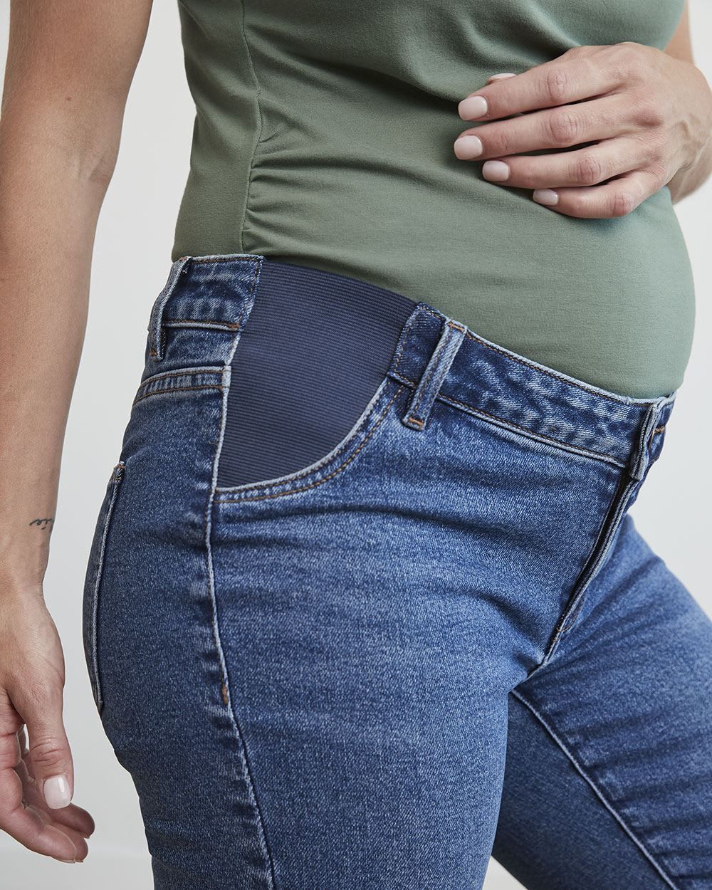 Medium Wash Skinny Ankle Leg Jeans - Thyme Maternity sold by RW&CO. product image thumbnail 5