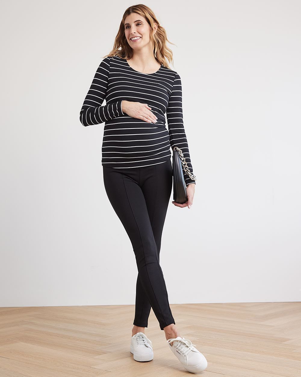 Nursing Long-Sleeve Top with Scoop Neckline, Set of 2 - Thyme Maternity sold by RW&CO. product image thumbnail 2