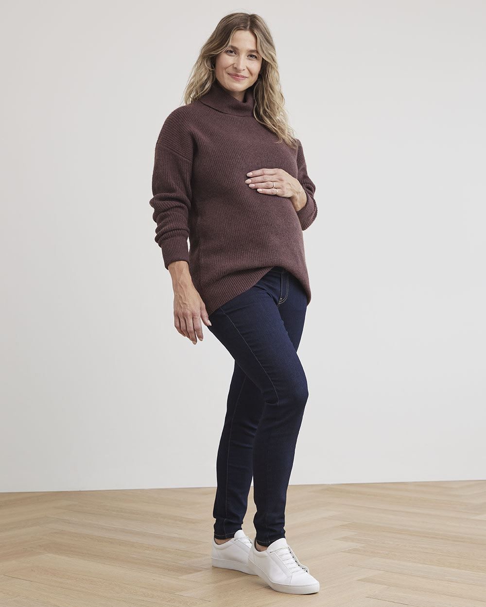 Relaxed-Fit Turtleneck Sweater - Thyme Maternity sold by RW&CO. product image thumbnail 2