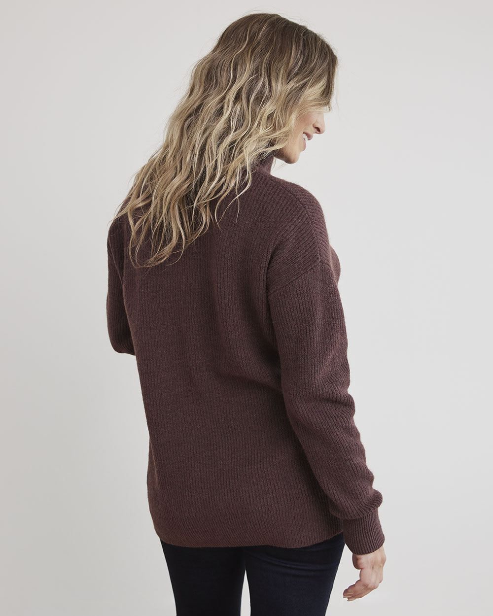Relaxed-Fit Turtleneck Sweater - Thyme Maternity sold by RW&CO. product image thumbnail 3