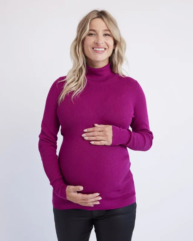 Long-Sleeve Turtleneck Sweater - Thyme Maternity sold by RW&CO.