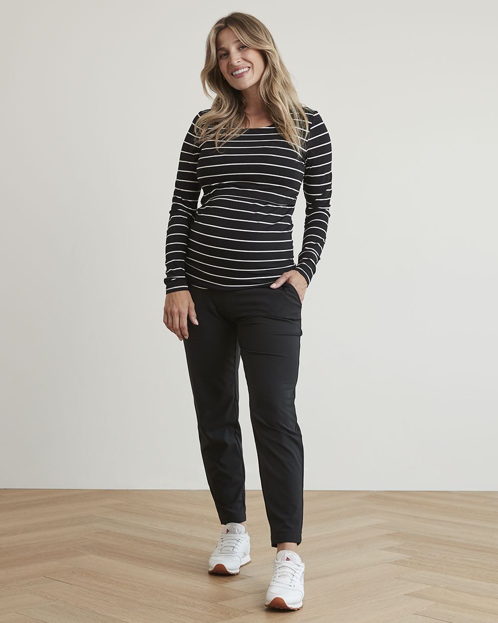 4-Way Stretch Hybrid Ankle Pants - Thyme Maternity sold by RW&CO. product image thumbnail 2