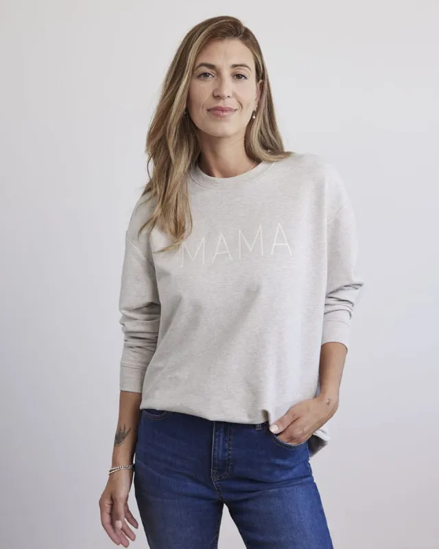 Relaxed-Fit French Terry "Mama" Sweatshirt - Thyme Maternity sold by RW&CO.