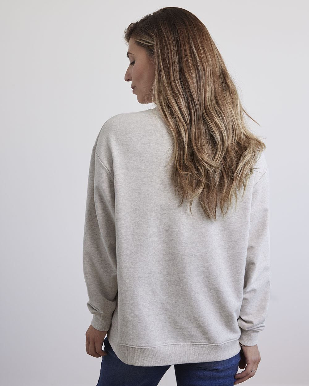 Relaxed-Fit French Terry "Mama" Sweatshirt - Thyme Maternity sold by RW&CO. product image thumbnail 3