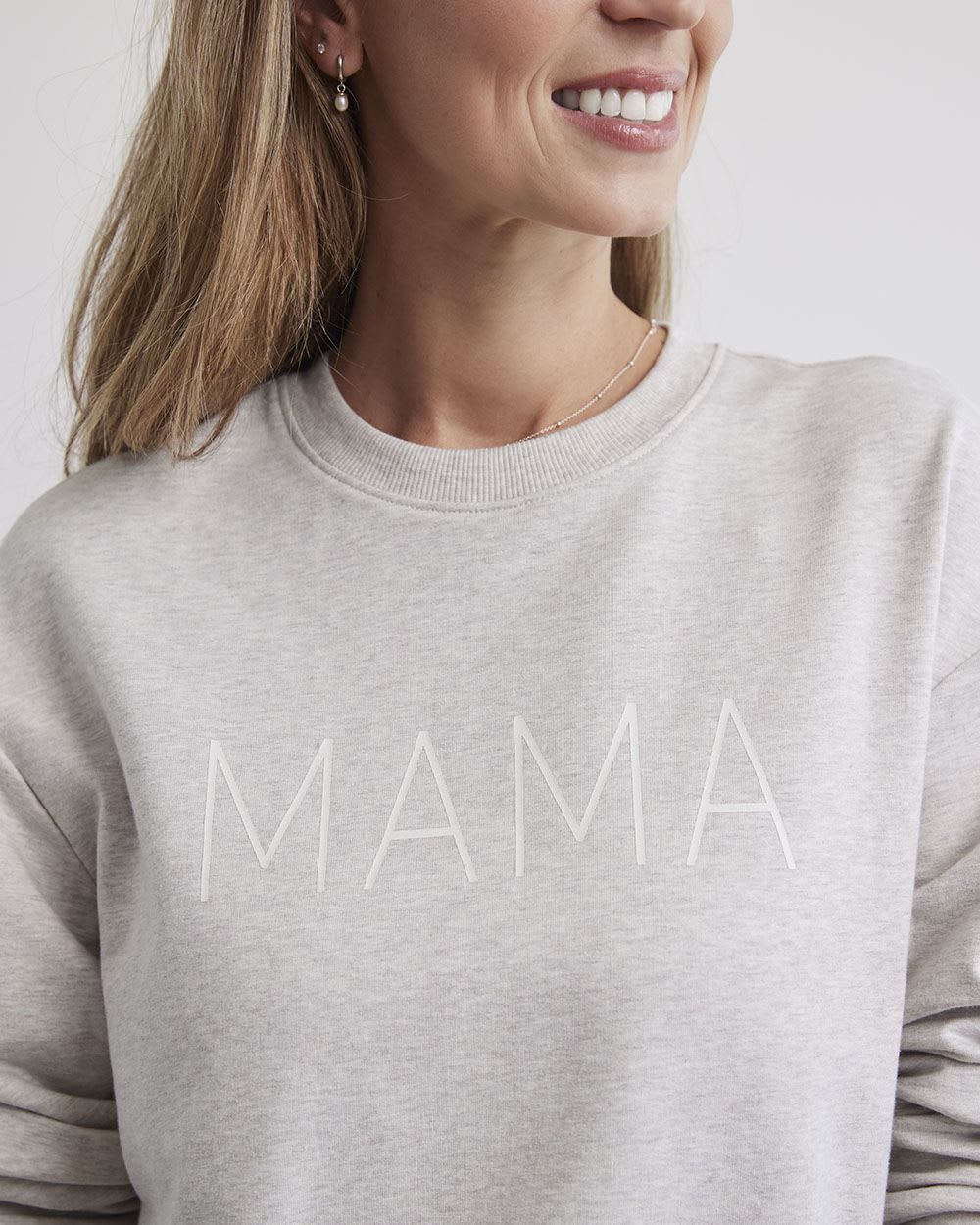 Relaxed-Fit French Terry "Mama" Sweatshirt - Thyme Maternity sold by RW&CO. product image thumbnail 4