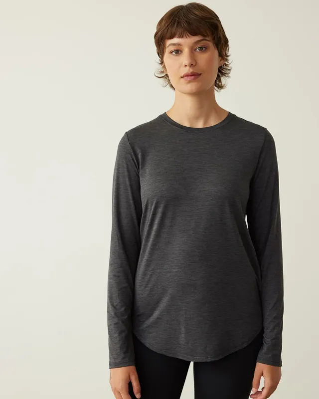 Long-Sleeve Crew-Neck Tee - Dry Lux Hyba Essentials sold by RW&CO.