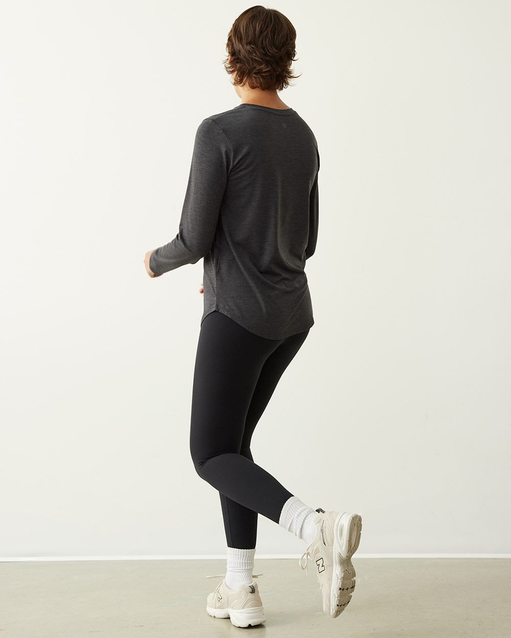 Long-Sleeve Crew-Neck Tee - Dry Lux Hyba Essentials sold by RW&CO. product image thumbnail 2