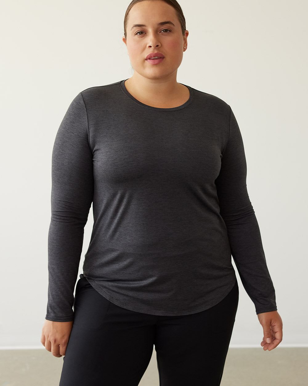 Long-Sleeve Crew-Neck Tee - Dry Lux Hyba Essentials sold by RW&CO. product image thumbnail 5