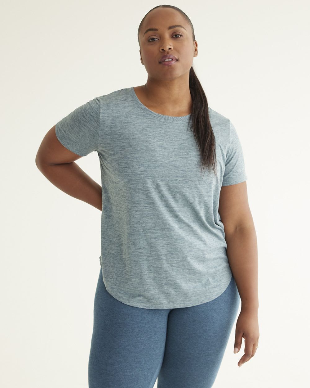 Short-Sleeve Crew-Neck Tee - Dry Lux Hyba Essentials sold by RW&CO. product image thumbnail 5