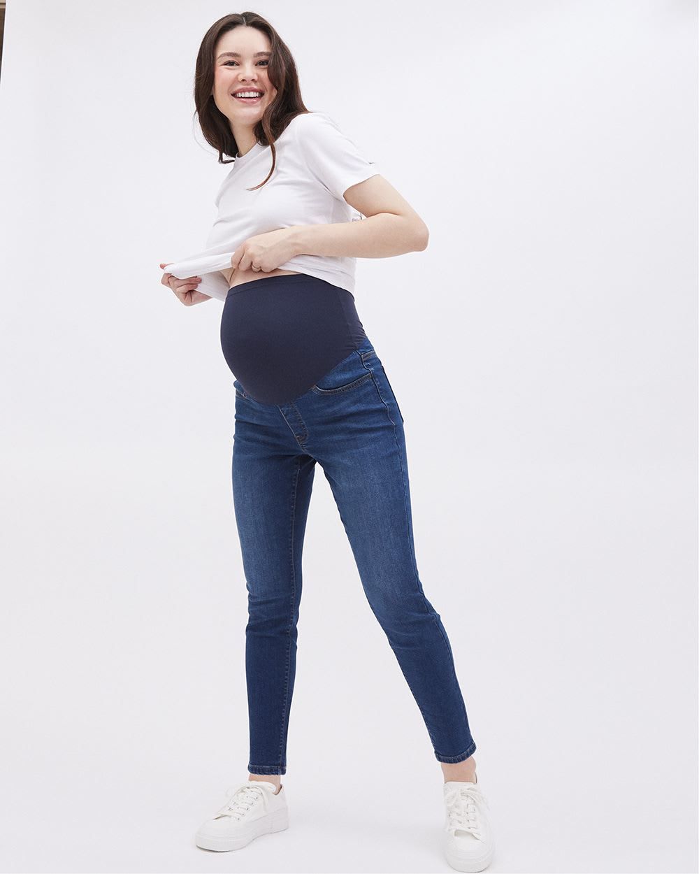 Medium Wash Natalie Jegging - Thyme Maternity sold by RW&CO. product image thumbnail 2