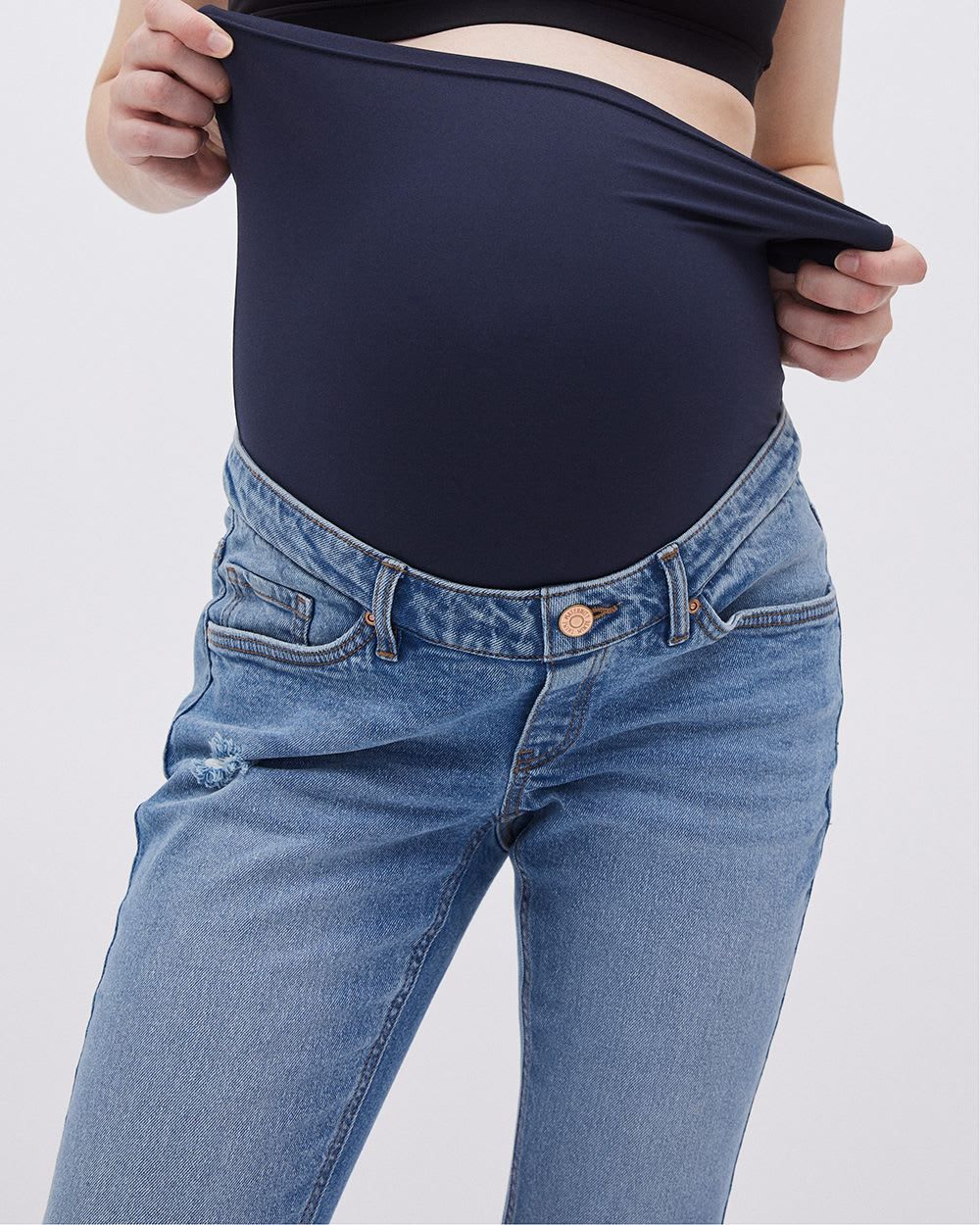 Ripped Skinny Jeans - Thyme Maternity sold by RW&CO.