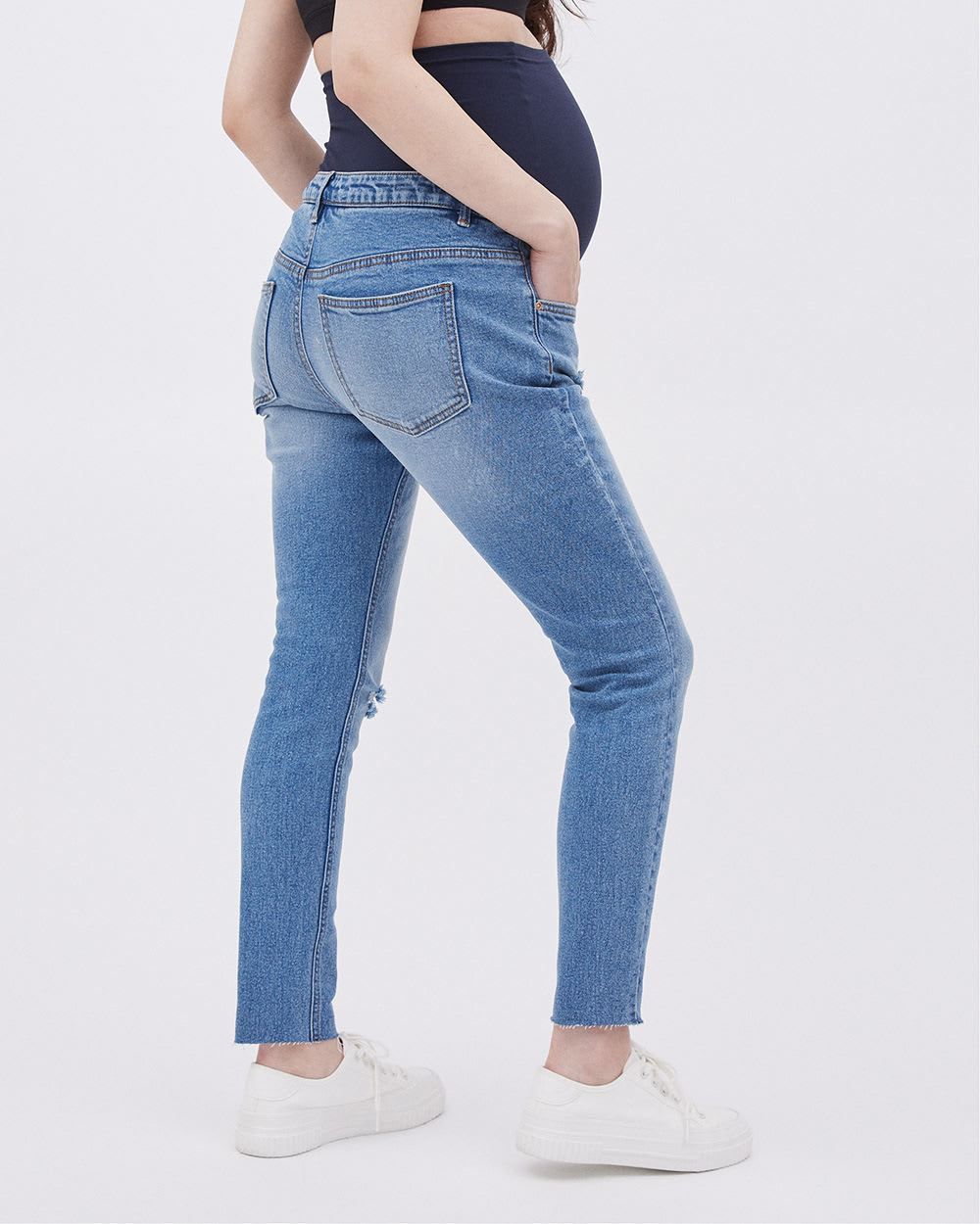 Ripped Skinny Jeans - Thyme Maternity sold by RW&CO. product image thumbnail 3