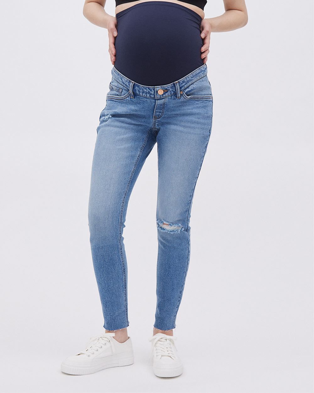 Ripped Skinny Jeans - Thyme Maternity sold by RW&CO. product image thumbnail 4