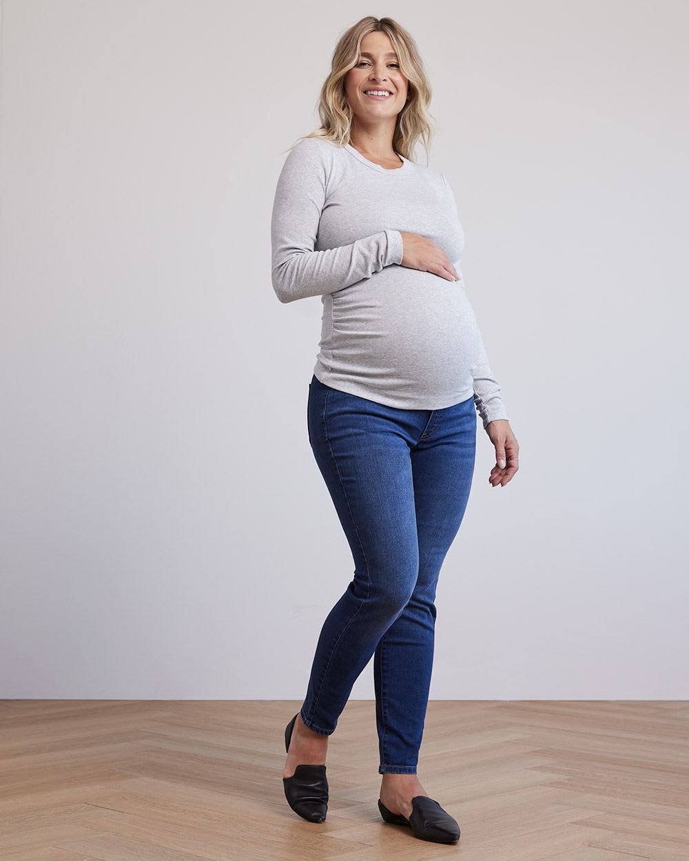Long-Sleeve Crew-Neck Top - Thyme Maternity sold by RW&CO. product image thumbnail 2