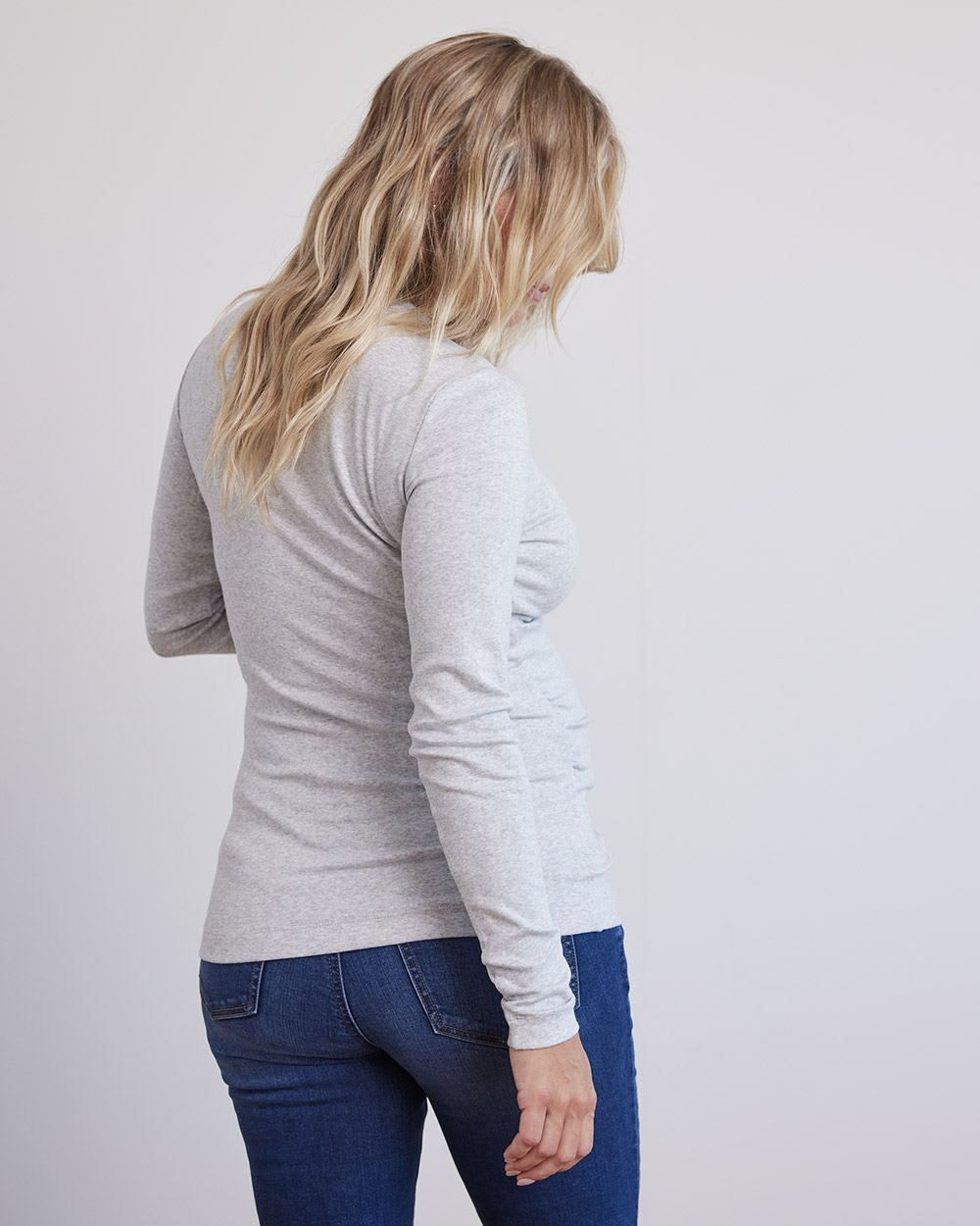 Long-Sleeve Crew-Neck Top - Thyme Maternity sold by RW&CO. product image thumbnail 3