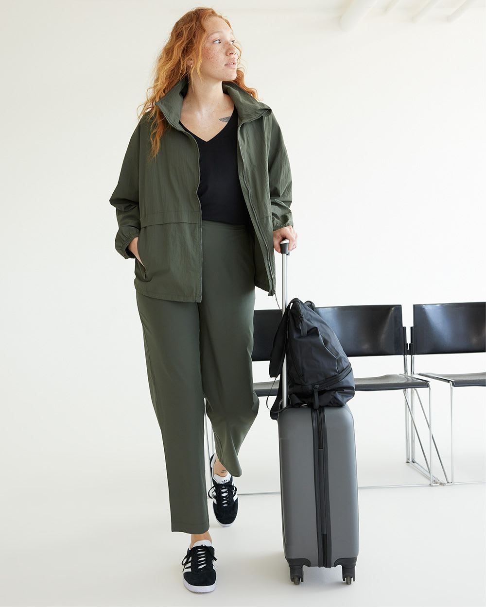 Slim-Leg Pant with Elastic Waistband - Hyba sold by RW&CO. product image thumbnail 3