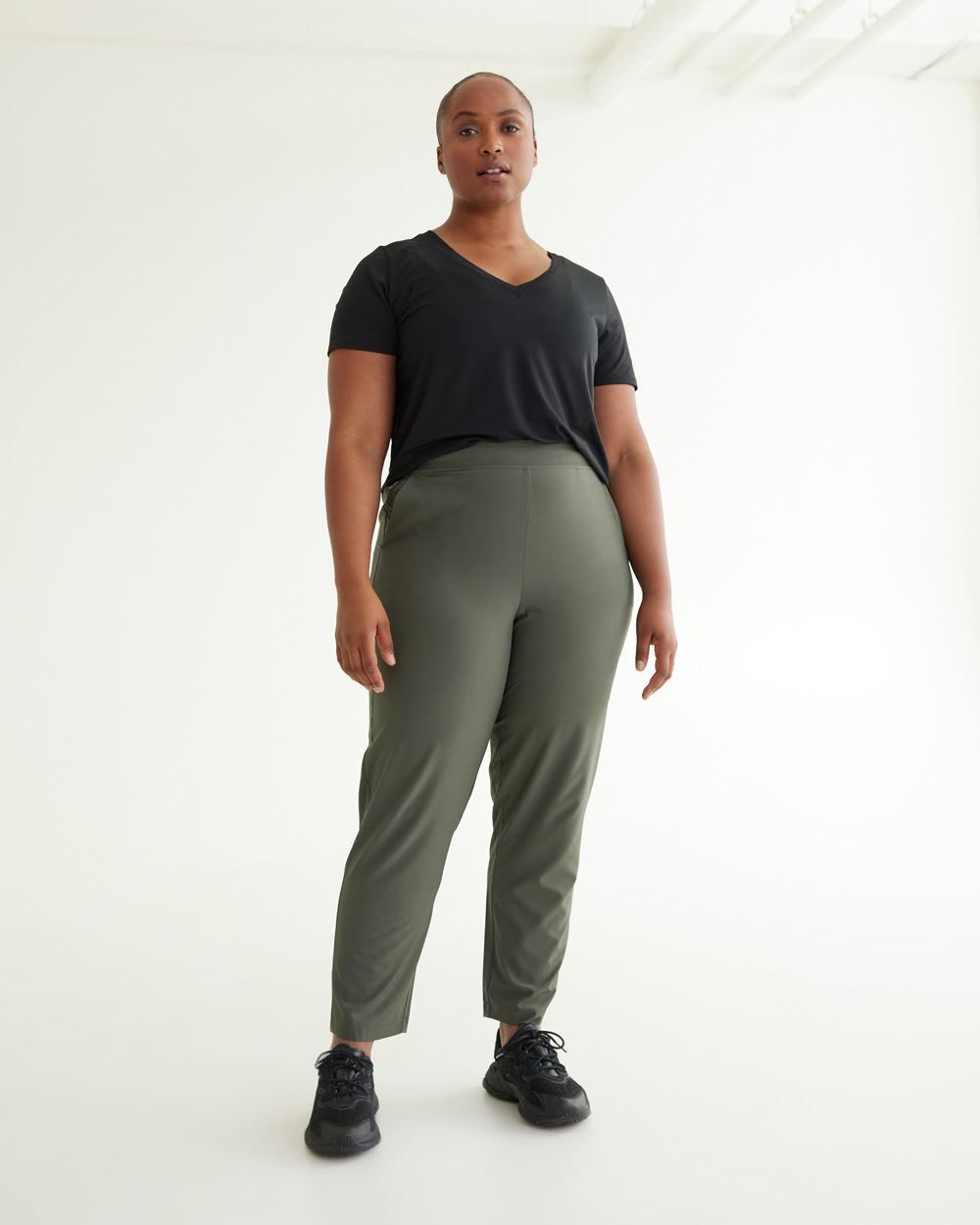 Slim-Leg Pant with Elastic Waistband - Hyba sold by RW&CO. product image thumbnail 5