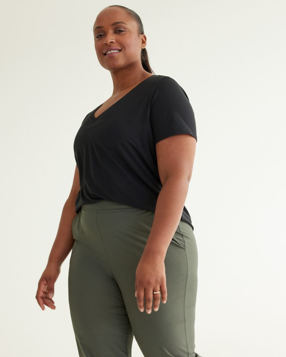 Short-Sleeve V-Neck Tee - Dry Lux Hyba Essentials sold by RW&CO. product image thumbnail 5