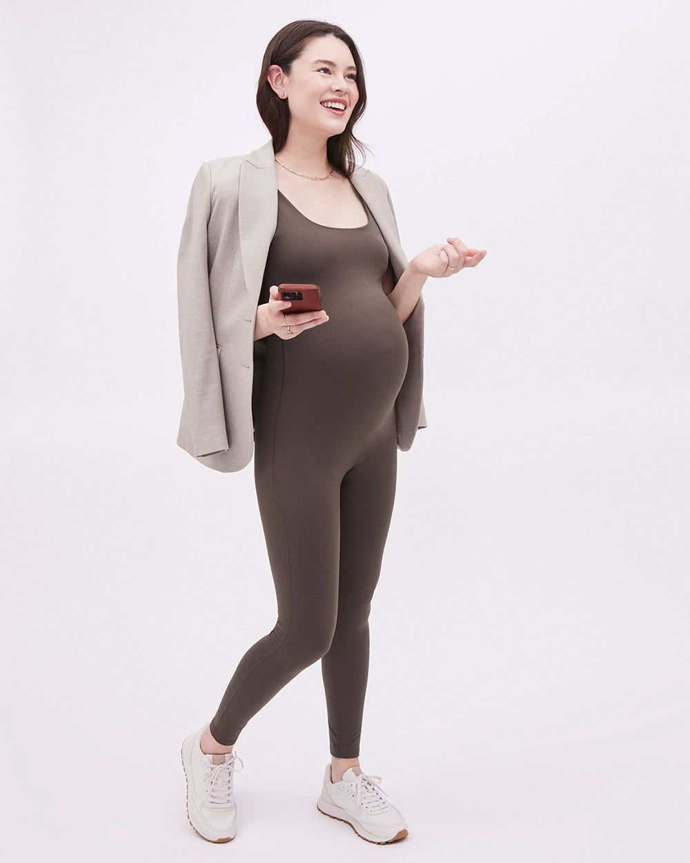 Long Bodycon Jumpsuit - Thyme Maternity sold by RW&CO. product image thumbnail 4
