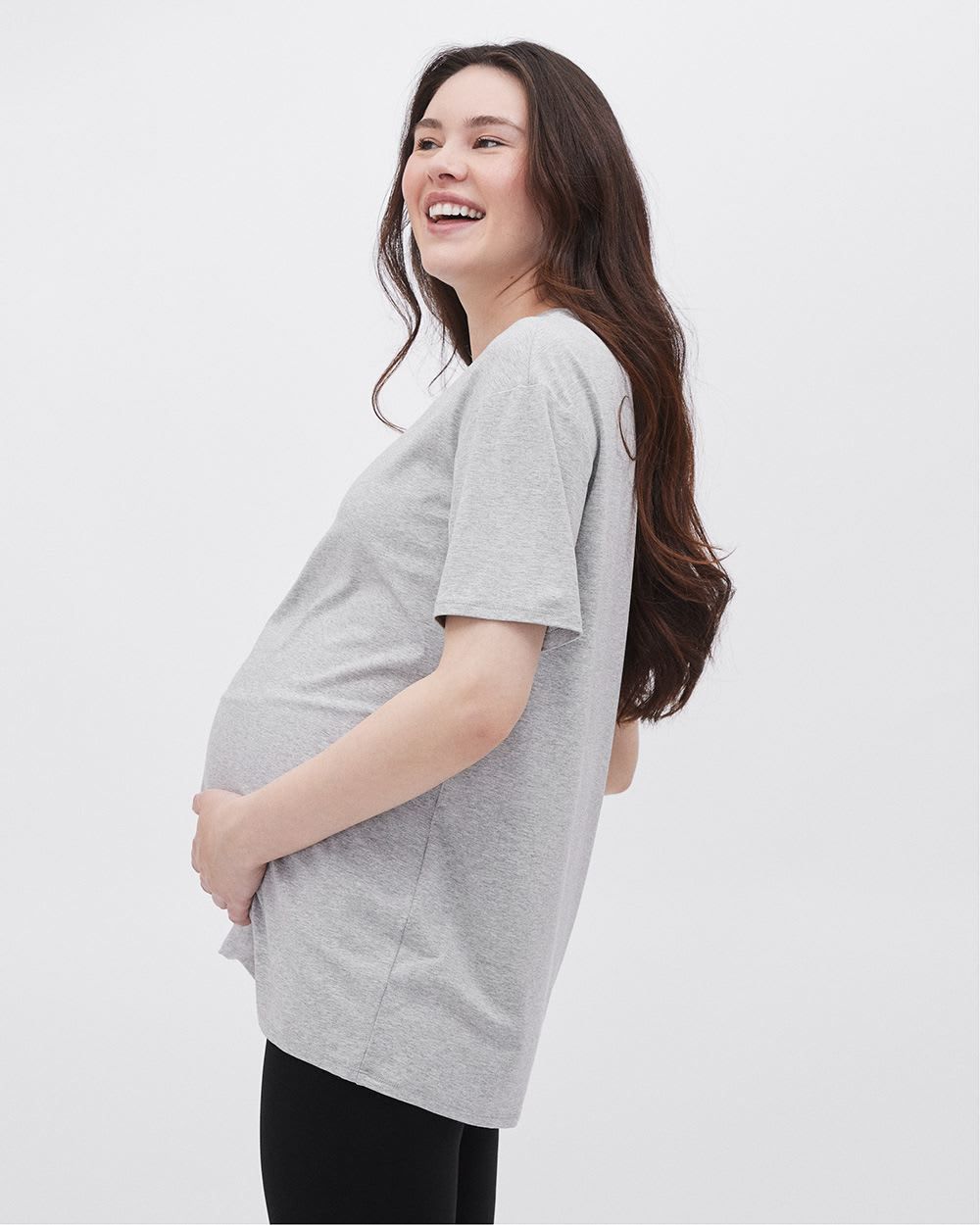 Relaxed-Fit Short-Sleeve Tee - Thyme Maternity sold by RW&CO. product image thumbnail 4