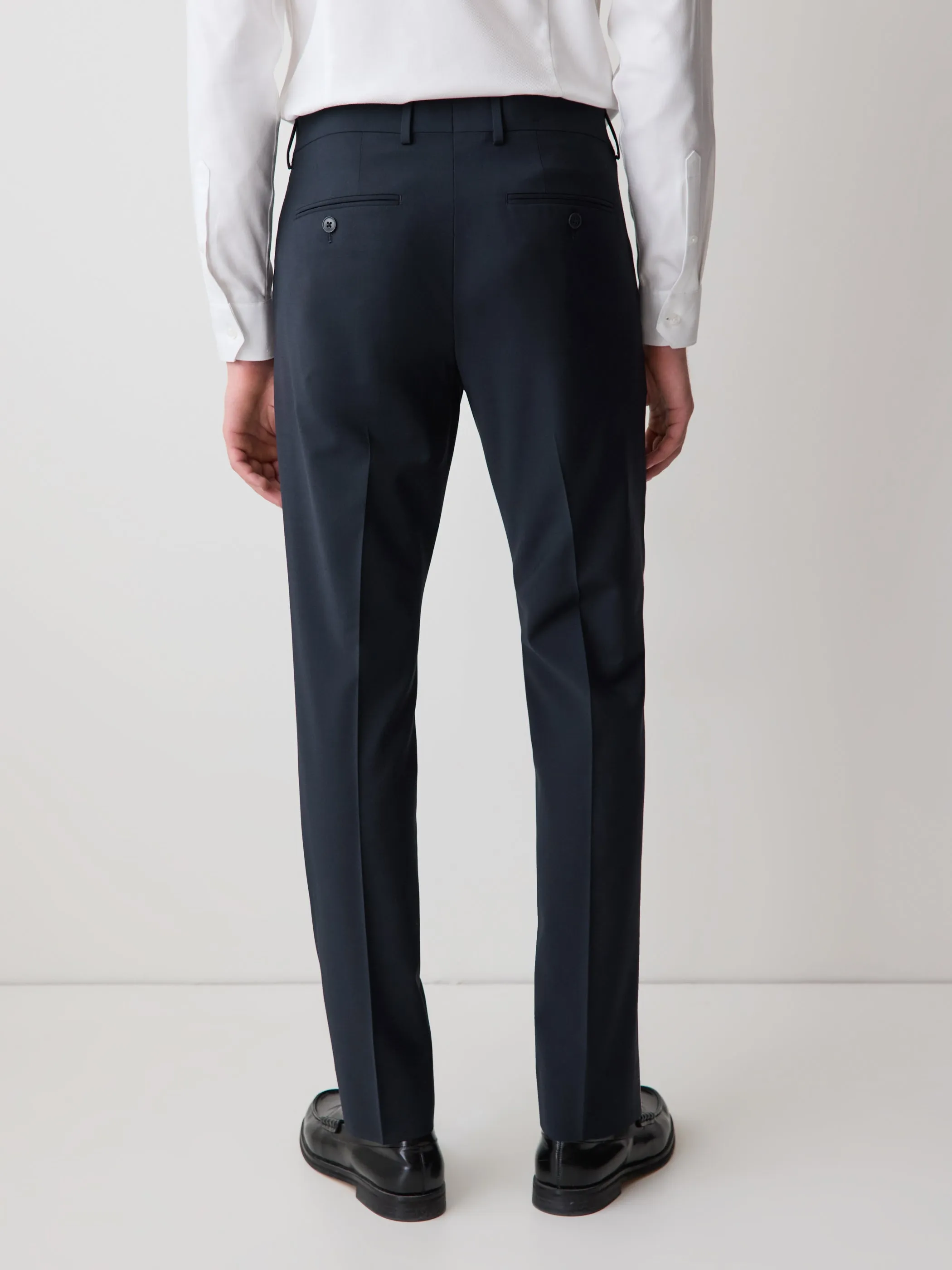 Slim-Fit Navy Wool Suit Pant sold by RW&CO. product image thumbnail 4