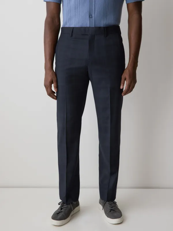 Tailored-Fit Navy Checkered Suit Pant sold by RW&CO.
