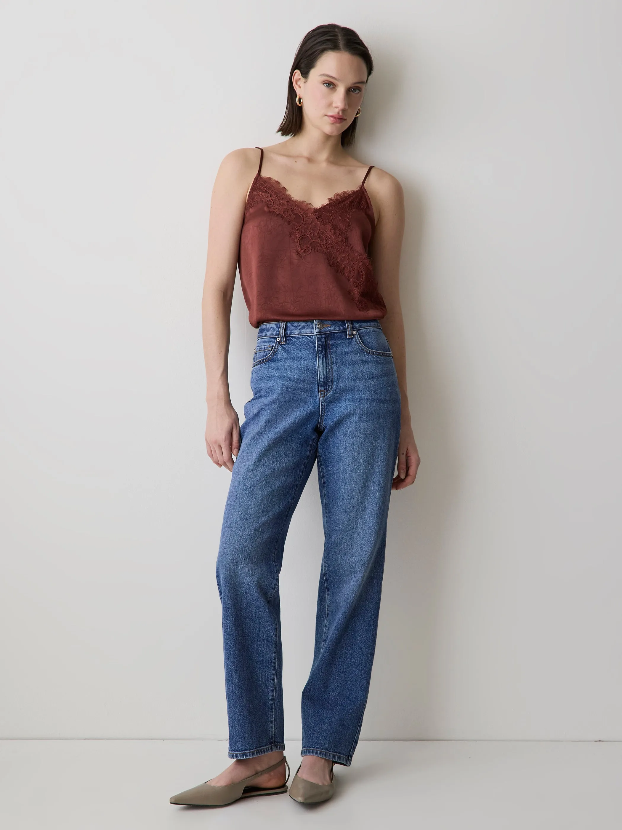 Medium-Wash Straight-Leg Jeans sold by RW&CO. product image thumbnail 2