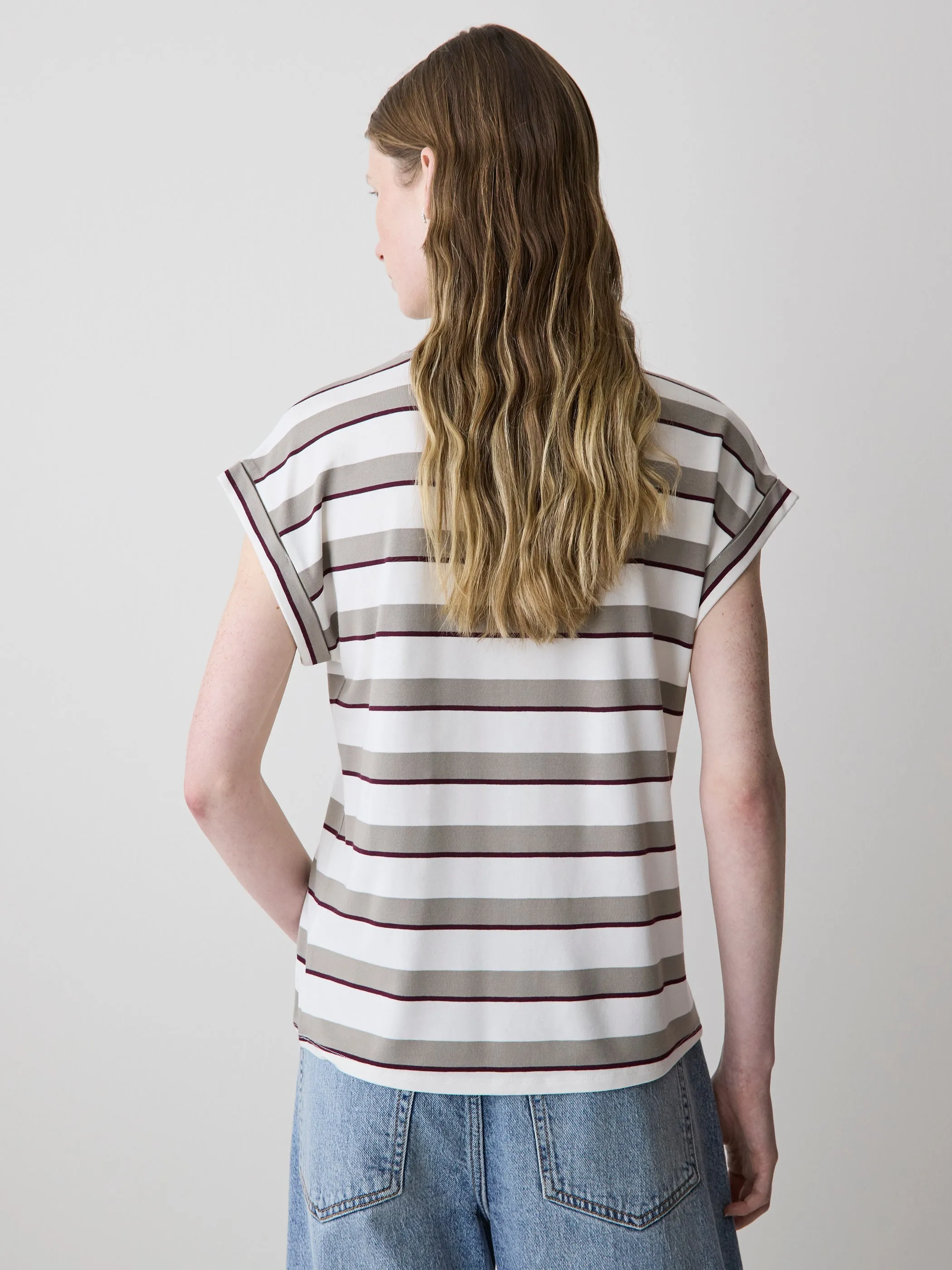Striped Extended-Sleeve Crew-Neck Tee sold by RW&CO. product image thumbnail 3