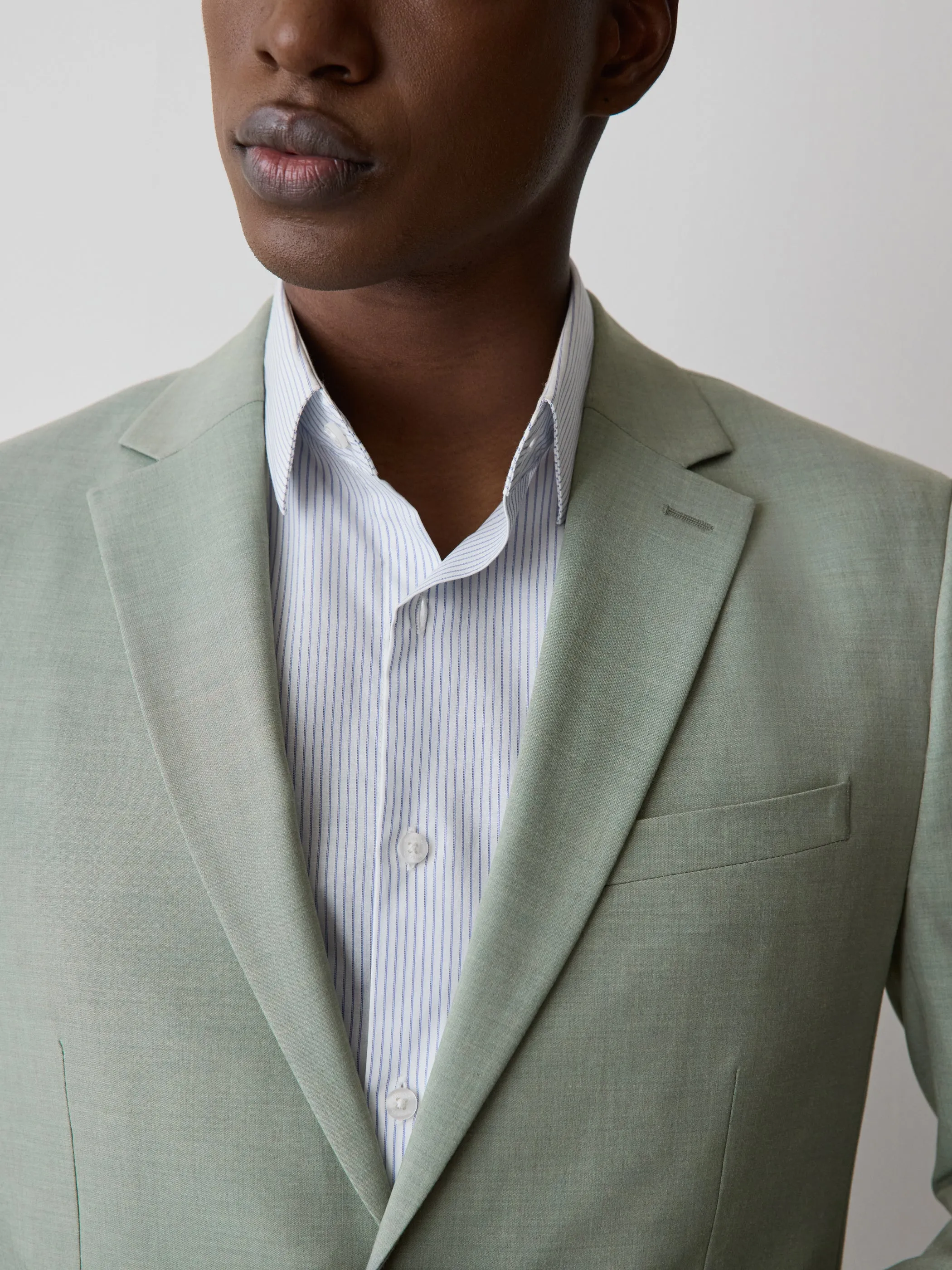 Slim-Fit Mint Suit Blazer sold by RW&CO. product image thumbnail 4