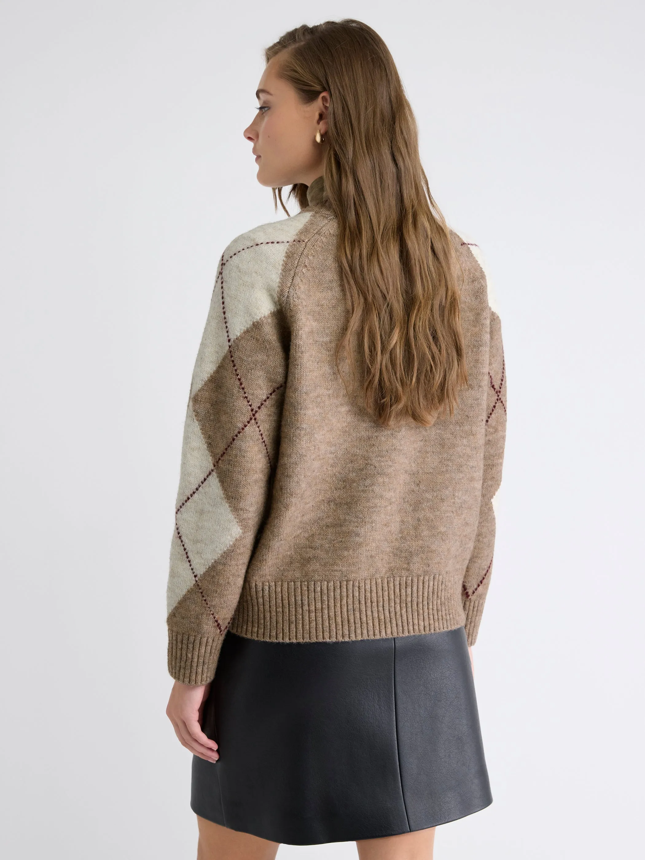 Long-Sleeve Crew-Neck Intarsia Sweater sold by RW&CO. product image thumbnail 3