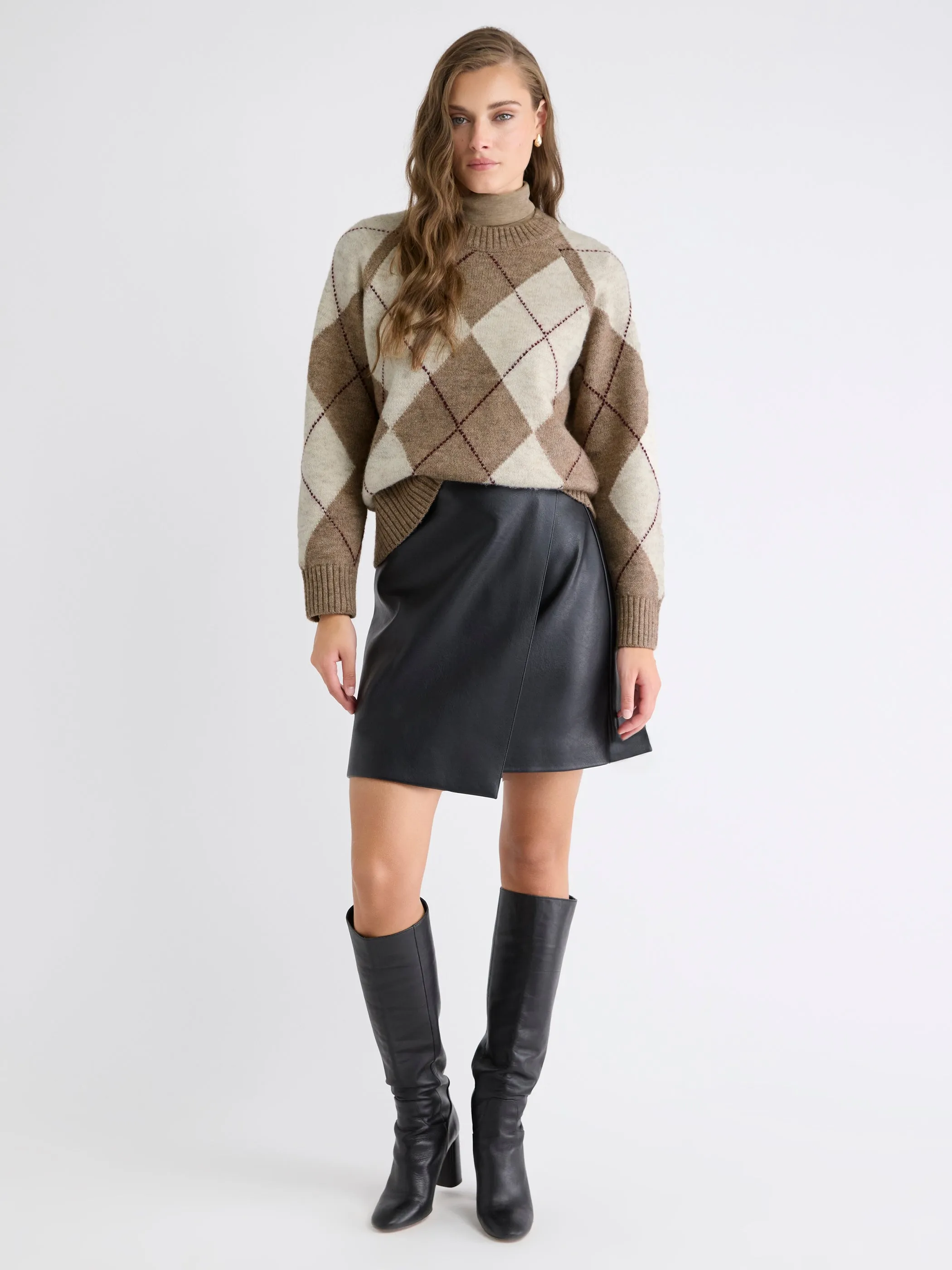 Long-Sleeve Crew-Neck Intarsia Sweater sold by RW&CO. product image thumbnail 2