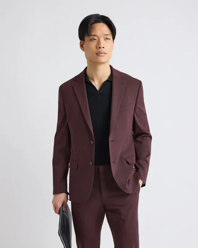 Slim-Fit Deep Berry Suit Blazer sold by RW&CO.