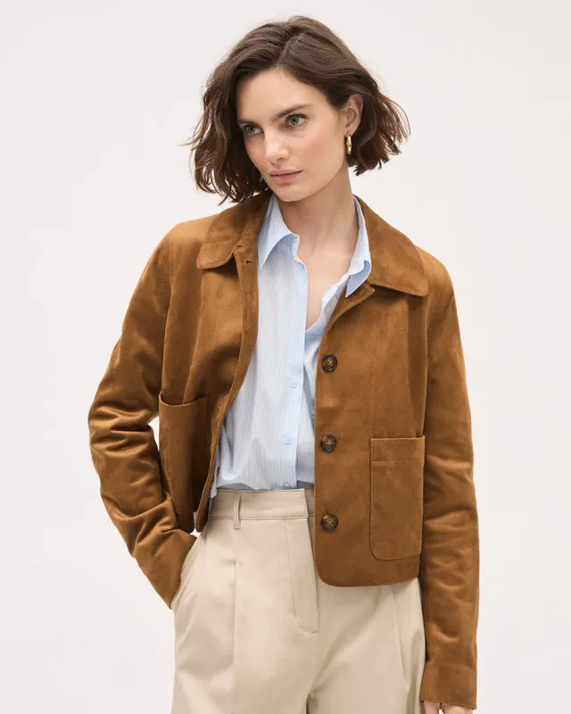 Faux Suede Jacket sold by RW&CO.