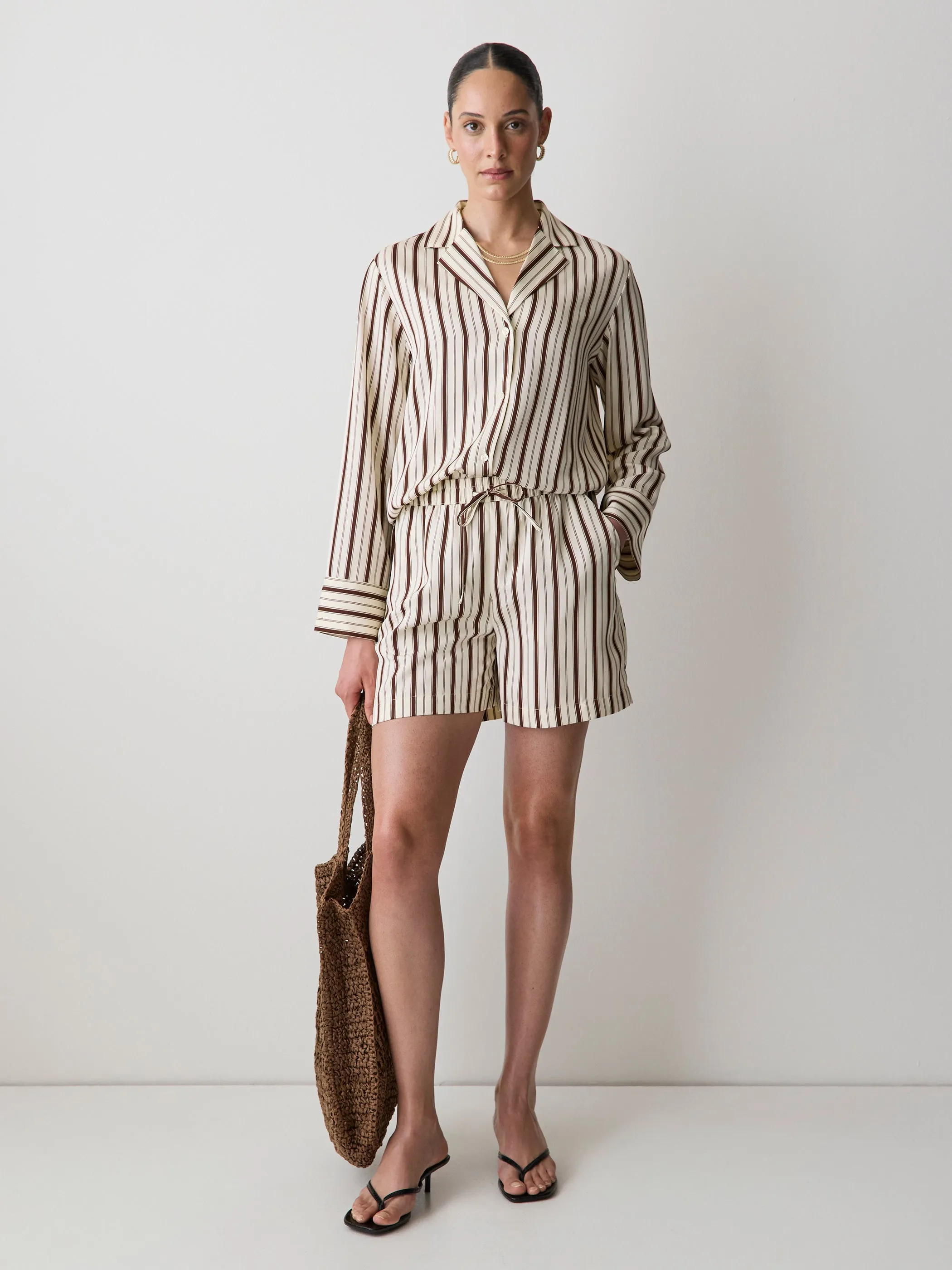 Long-Sleeve Twill Blouse with Notch Collar sold by RW&CO. product image thumbnail 2