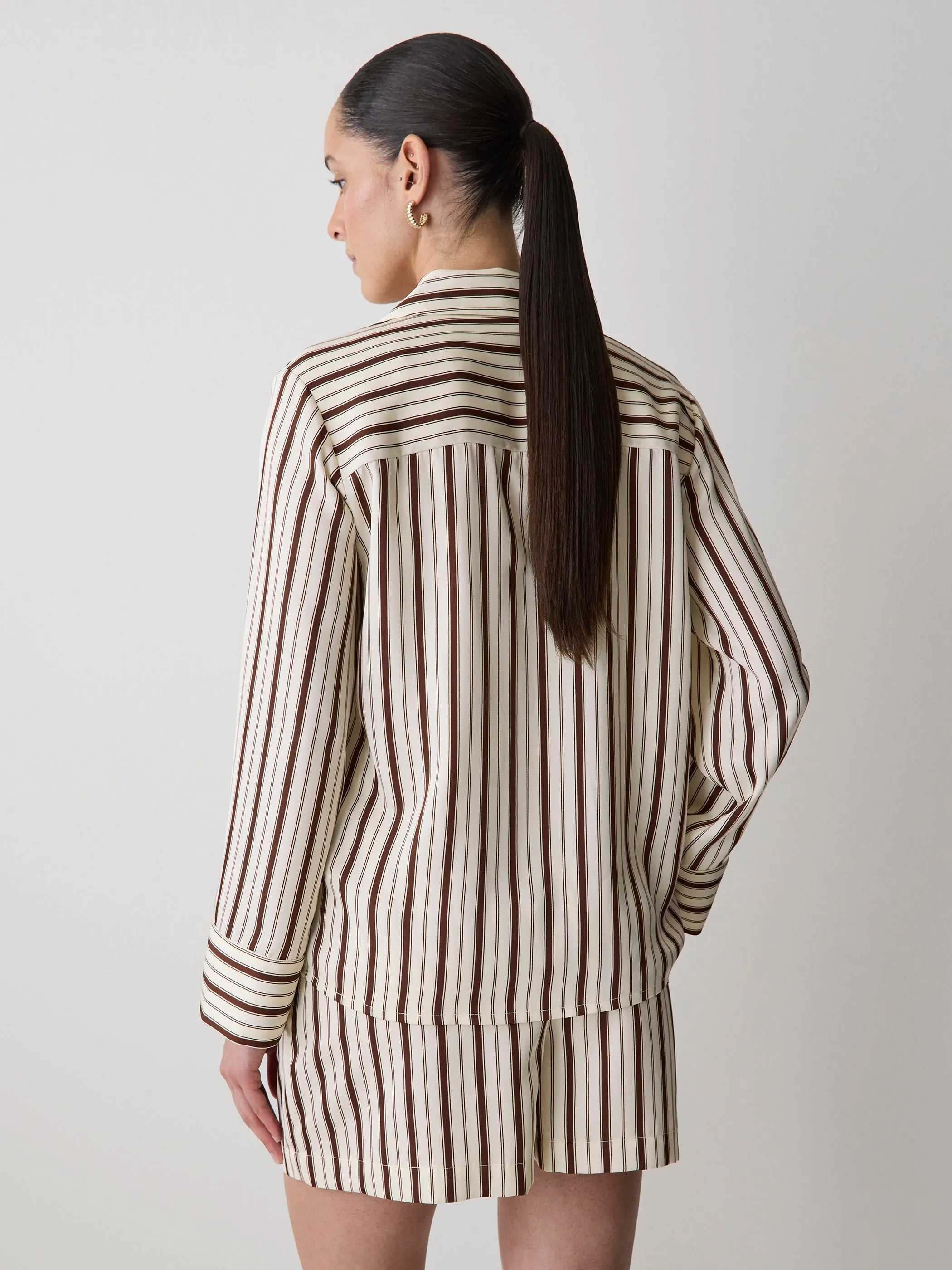 Long-Sleeve Twill Blouse with Notch Collar sold by RW&CO. product image thumbnail 3