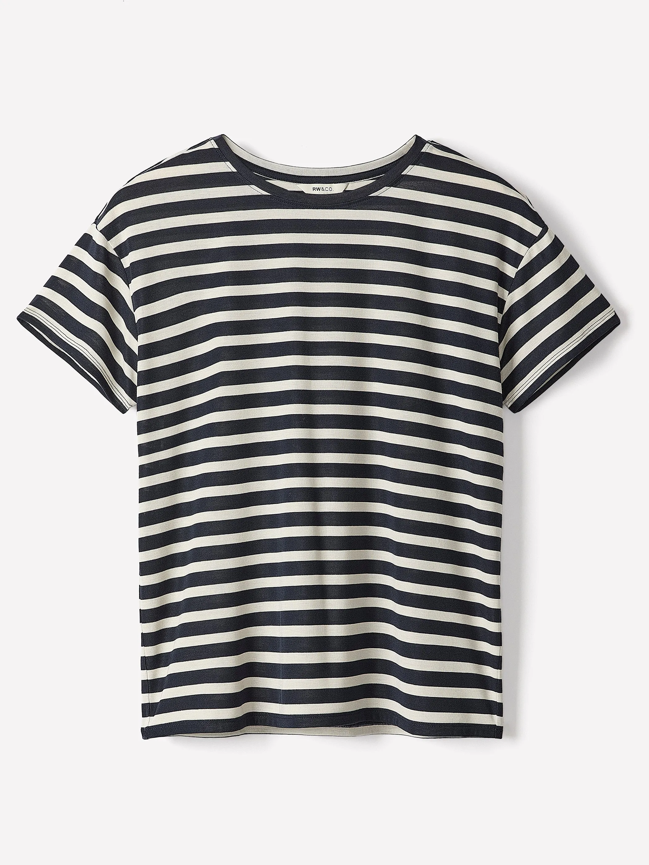 Short-Sleeve Crew-Neck Boxy Tee sold by RW&CO. product image thumbnail 5