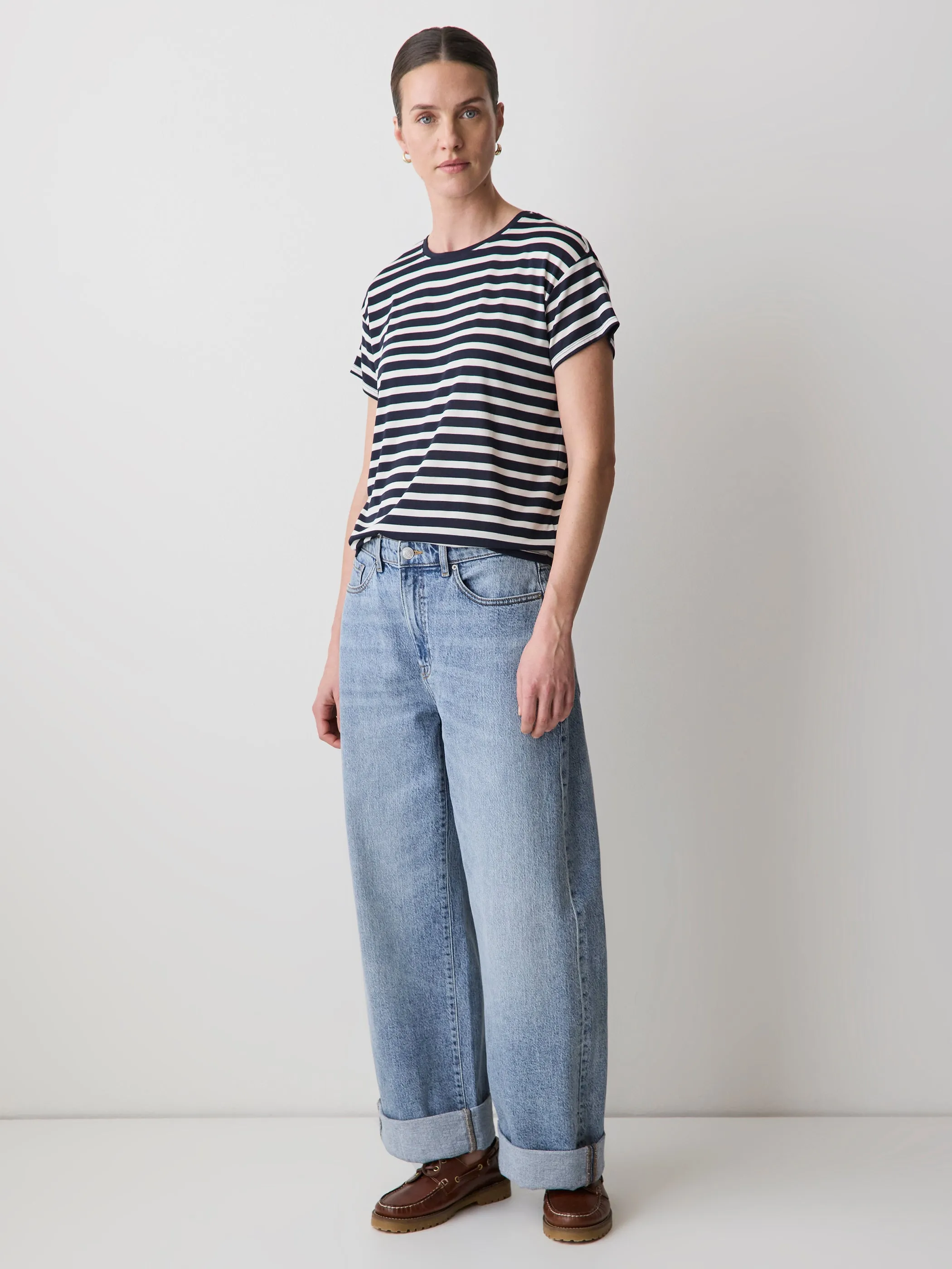 Short-Sleeve Crew-Neck Boxy Tee sold by RW&CO. product image thumbnail 2