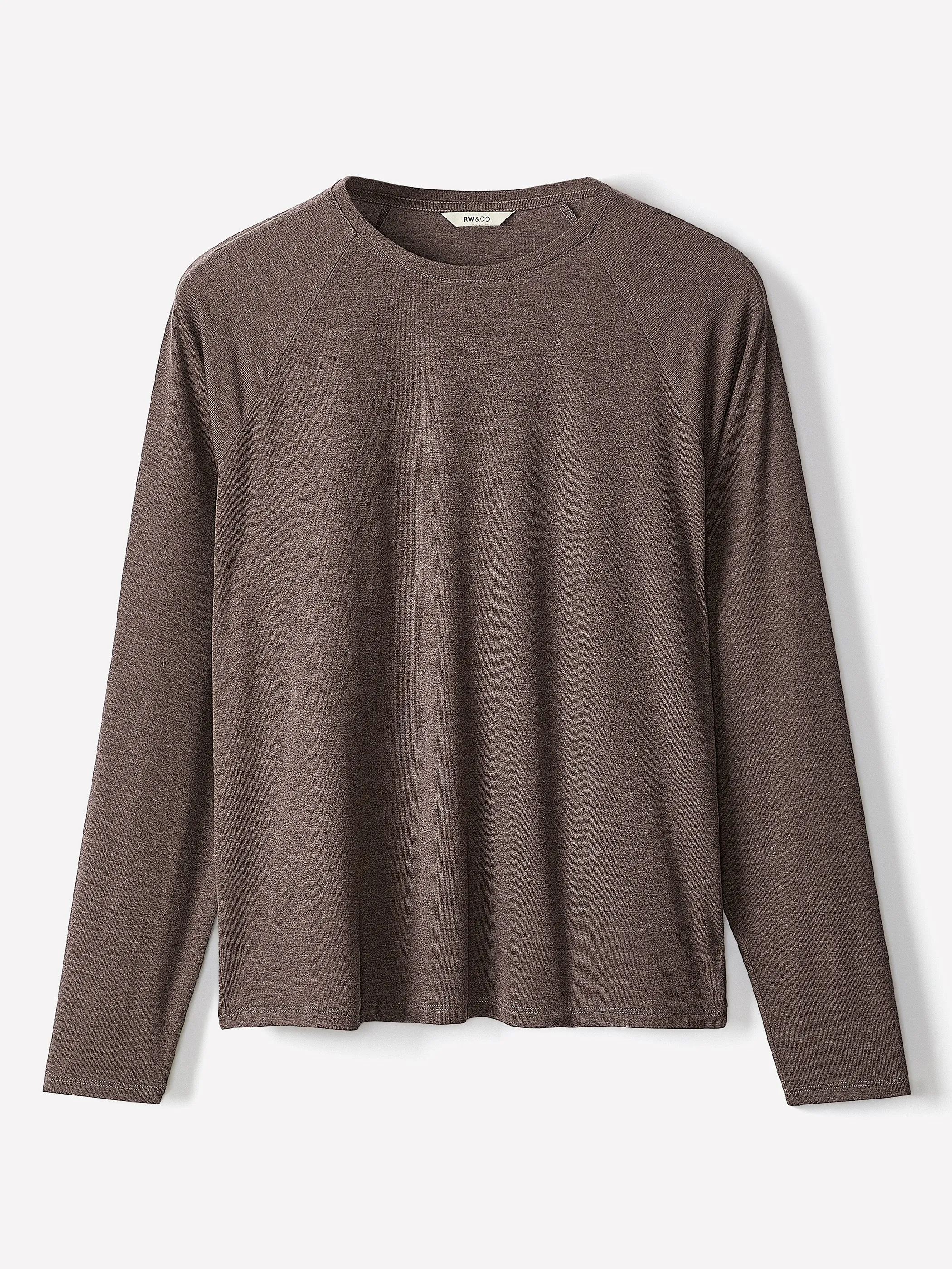 Long-Sleeve Crew-Neck Loose Tee sold by RW&CO. product image thumbnail 5